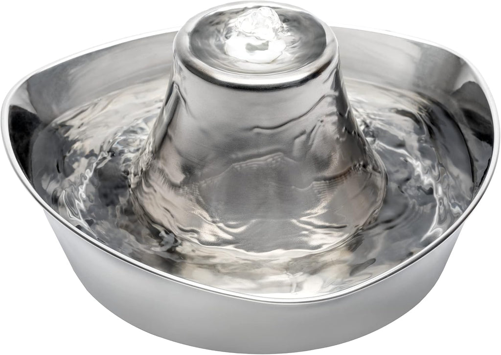 PetSafe Seaside Stainless Steel Cat Water Fountain – 60 oz