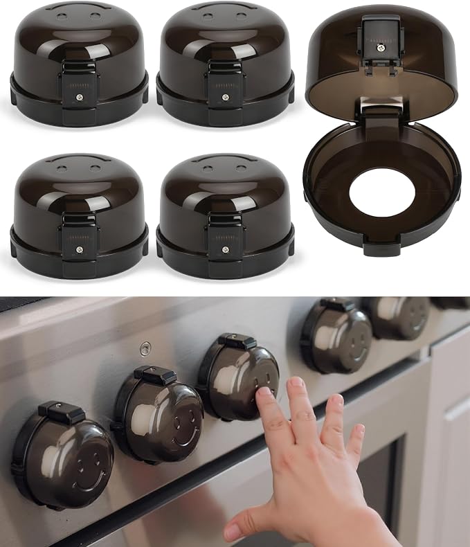 BATES STOVE KNOB SAFETY COVERS - 5-PACK, UNIVERSAL SIZE