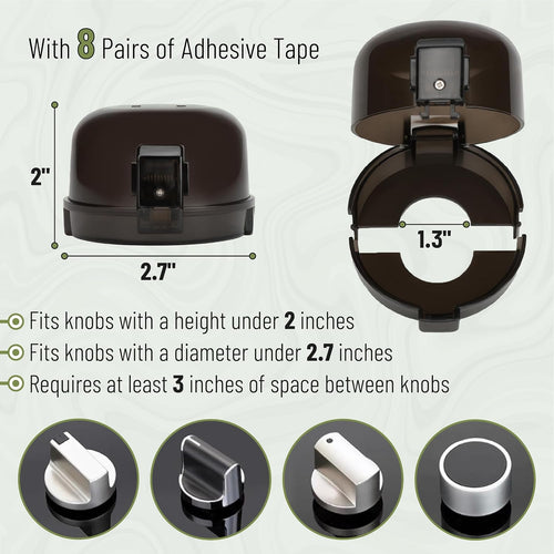 BATES STOVE KNOB SAFETY COVERS - 5-PACK, UNIVERSAL SIZE