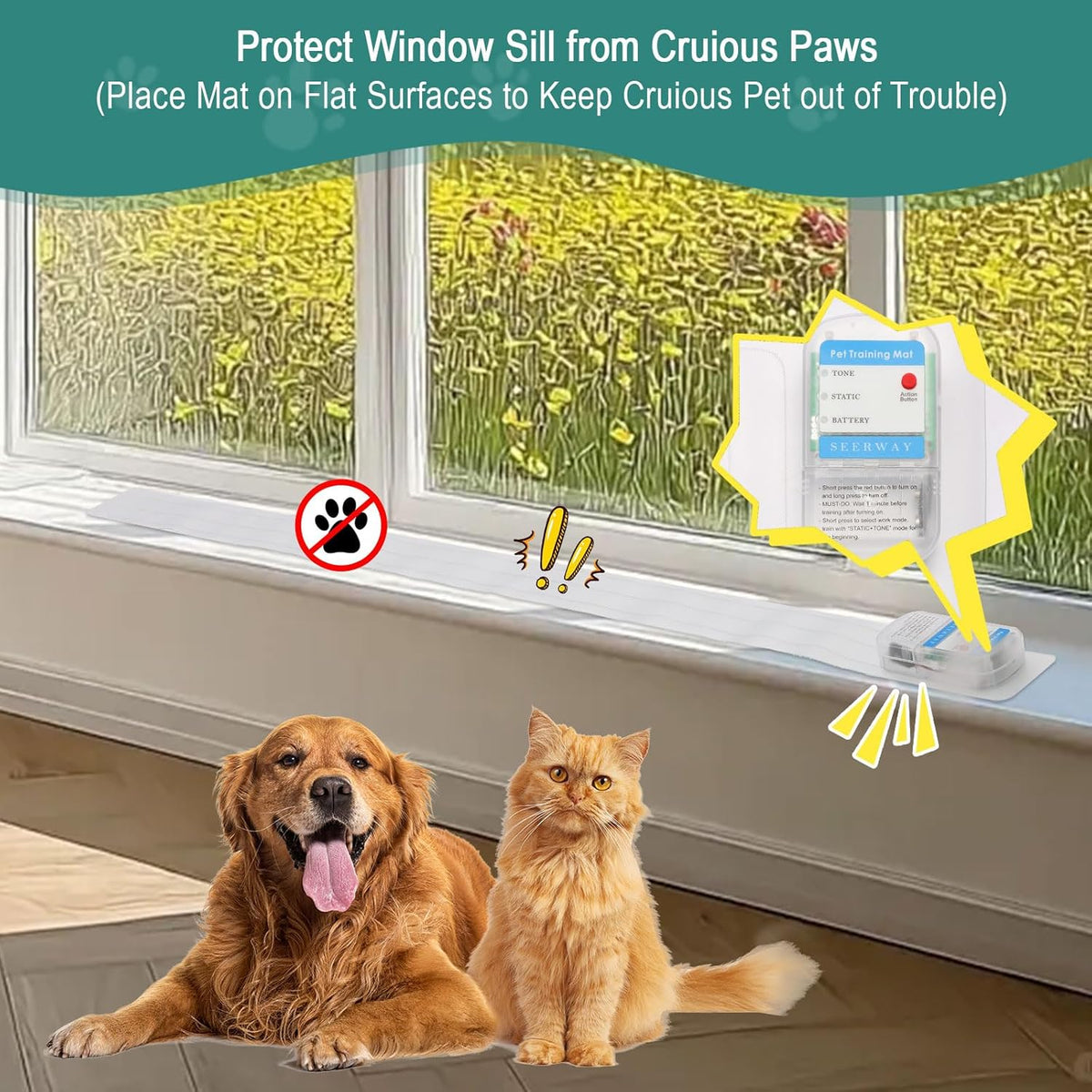 SEERWAY SCAT PET SHOCK MAT - 46" X 3" STRIP